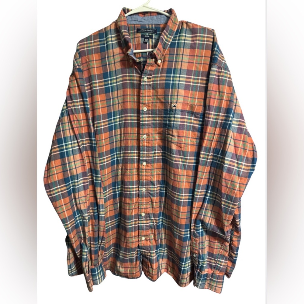 Crown & Ivy Men's Multicolor Plaid Shirt - Picture 3 of 3